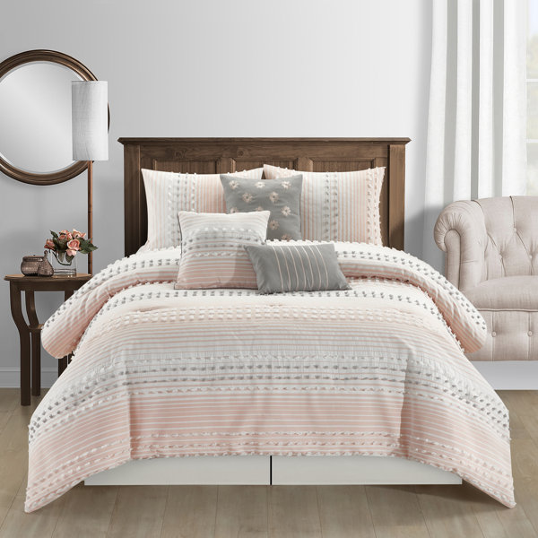 Pink and grey deals comforter